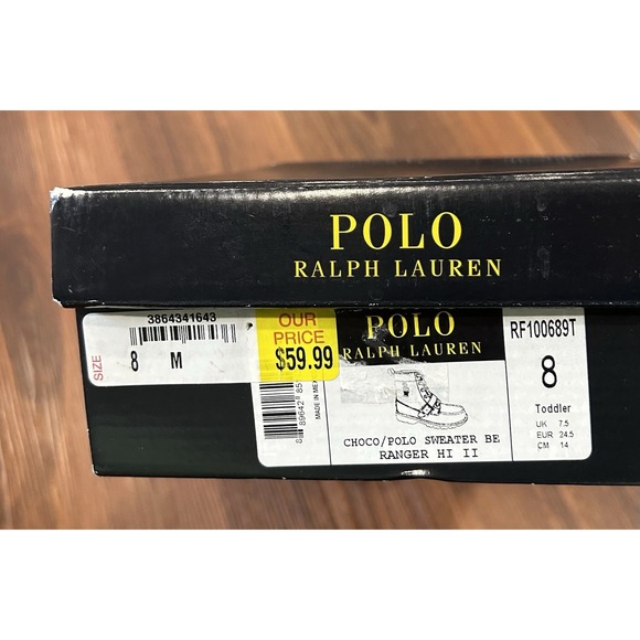 Ralph Lauren Polo Bear Ranger HI II Boots Leather Dark Brown Boys Size 8 M New - Picture 14 of 16